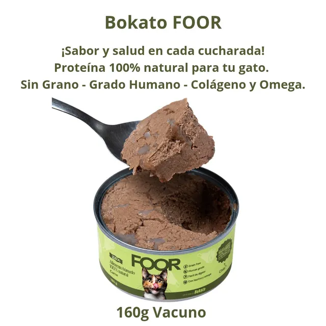Alimento Húmedo Gatos Vacuno 18 Latas de 160g