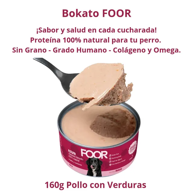 Alimento Húmedo Perros Pollo y Verduras 18 Latas de 160g