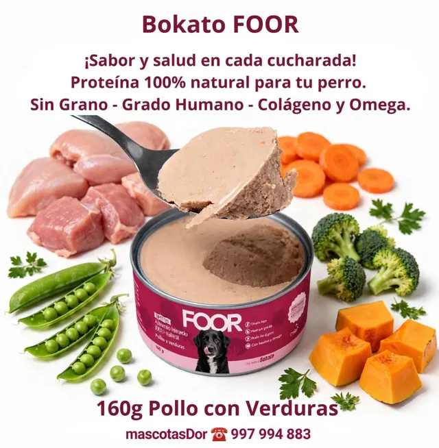 Alimento Húmedo Perros Pollo y Verduras 18 Latas de 160g