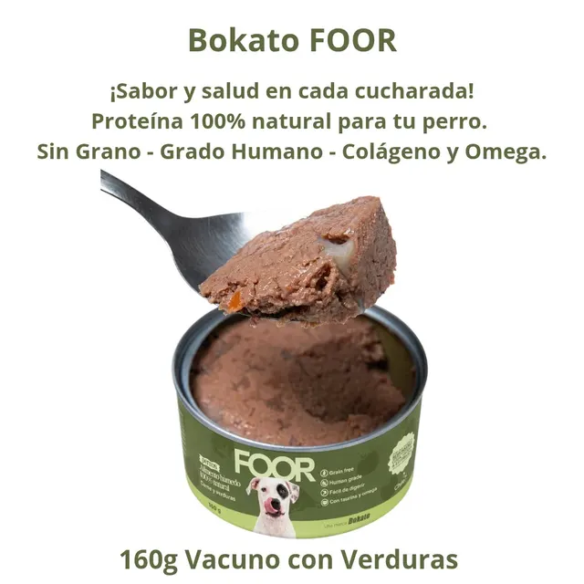 Alimento Húmedo Perros Vacuno y Verduras 18 Latas de 160g