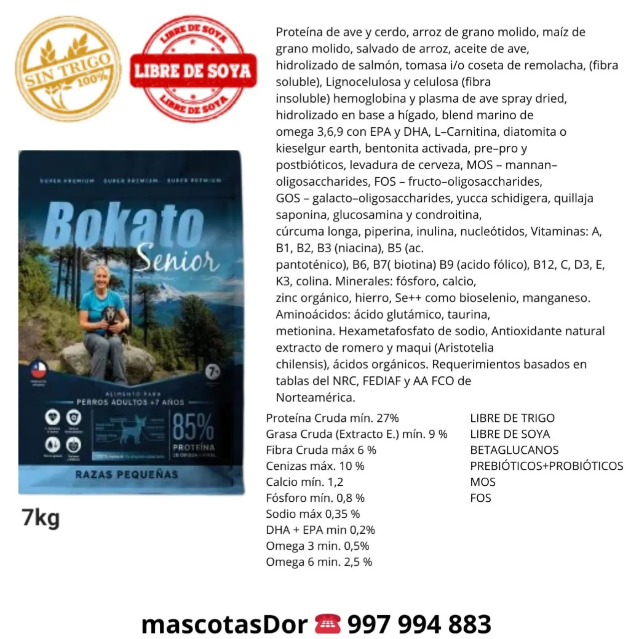 Bokato Senior raza pequeña 7kg