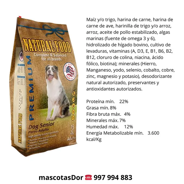 Natural Food Senior 15kg