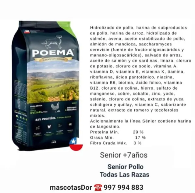 Poema Senior Pollo 12kg