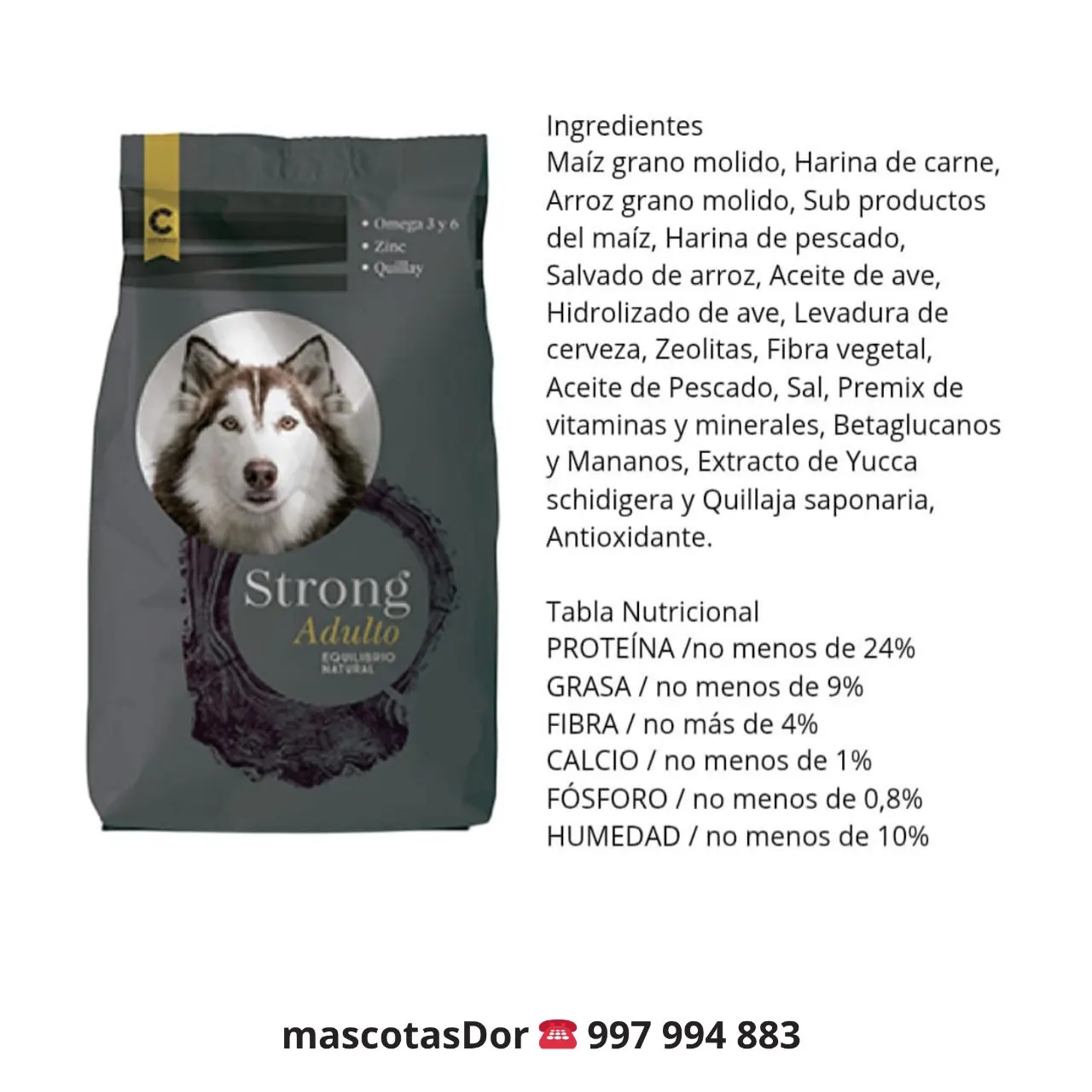 Strong Adulto Vacuno Pescados 25kg